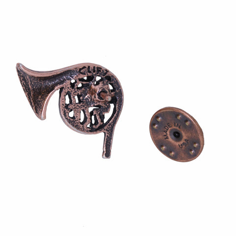French Horn Copper Lapel Pin