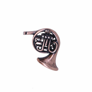 French Horn Copper Lapel Pin | lapelpinplanet