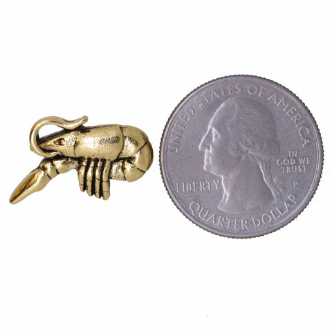 Crawfish Gold Lapel Pin