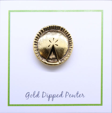 Apple Pie Gold Lapel Pin