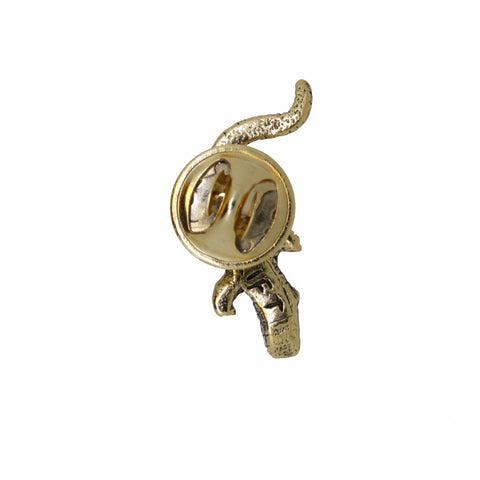Crocodile Gold Lapel Pin
