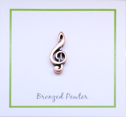G-Clef Copper Lapel Pin