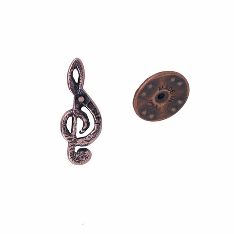 G-Clef Copper Lapel Pin