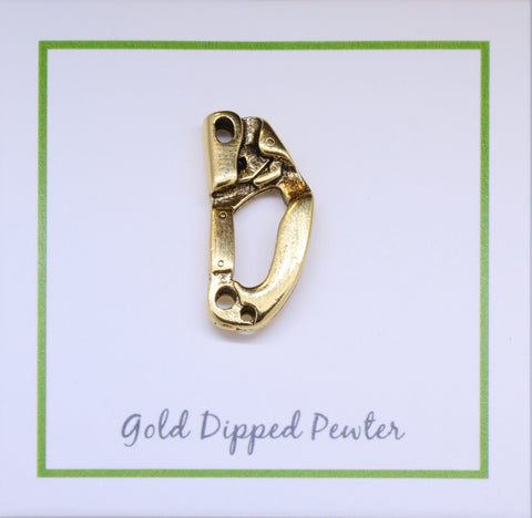 Climbing Ascender Gold Lapel Pin