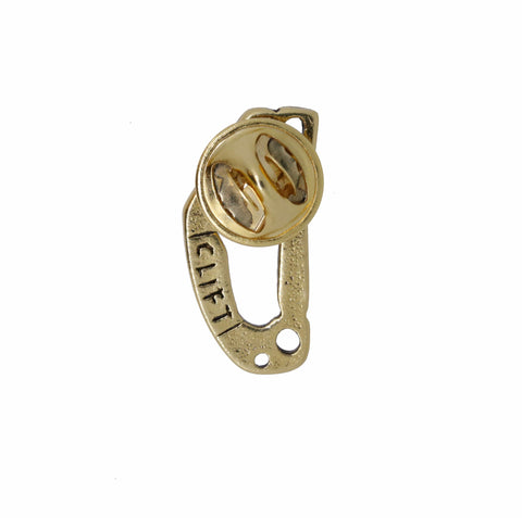 Climbing Ascender Gold Lapel Pin