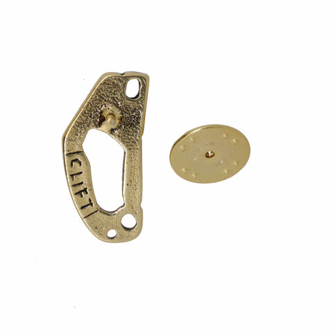 Climbing Ascender Gold Lapel Pin