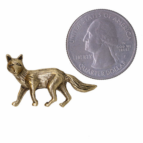 Fox Gold Lapel Pin