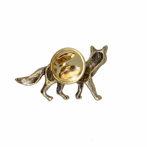 Fox Gold Lapel Pin