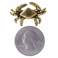 Blue Crab Gold Lapel Pin