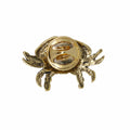 Blue Crab Gold Lapel Pin