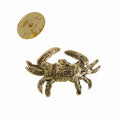 Blue Crab Gold Lapel Pin