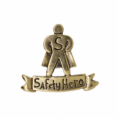 Safety Hero Gold Lapel Pin | lapelpinplanet