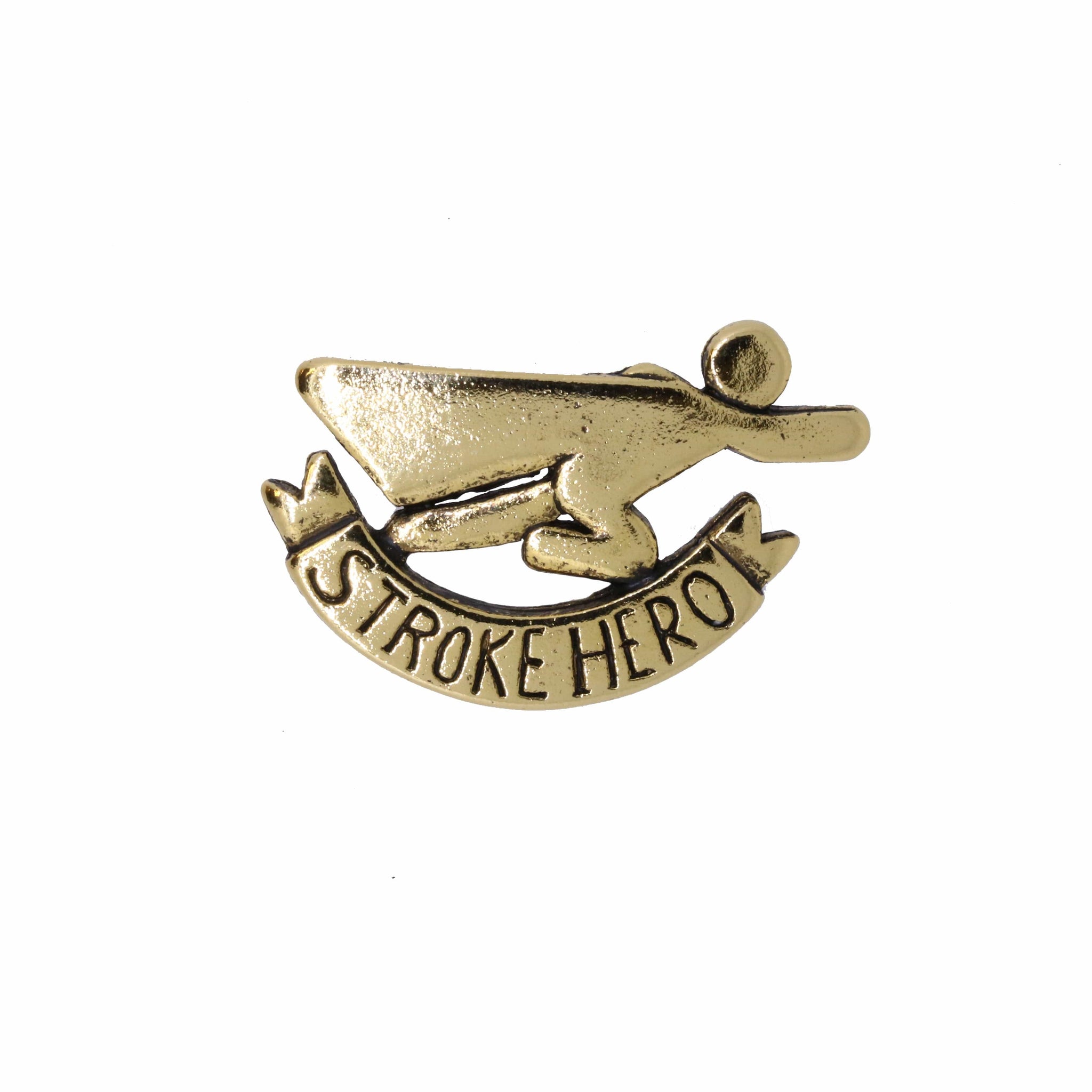 Stroke Hero Gold Lapel Pin