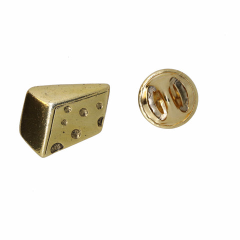 Cheese Gold Lapel Pin