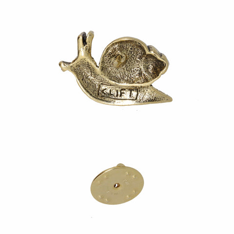 Snail Gold Lapel Pin