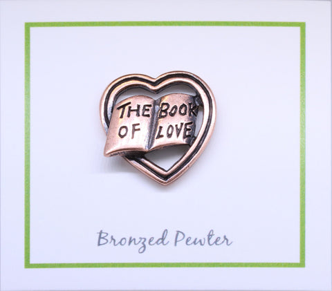 Book of Love Copper Lapel Pin
