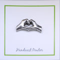 Heart Hands Lapel Pin