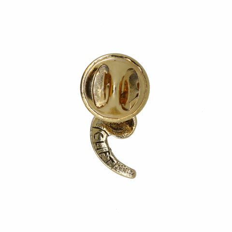 Semicolon Gold Lapel Pin