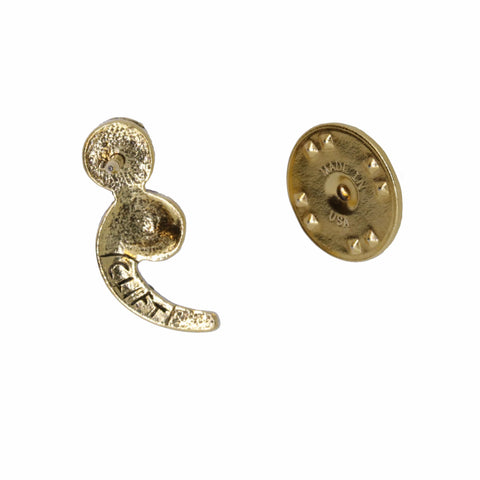 Semicolon Gold Lapel Pin