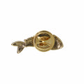 Fish Skeleton Gold Lapel Pin