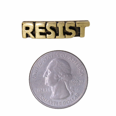 Resist Gold Lapel Pin