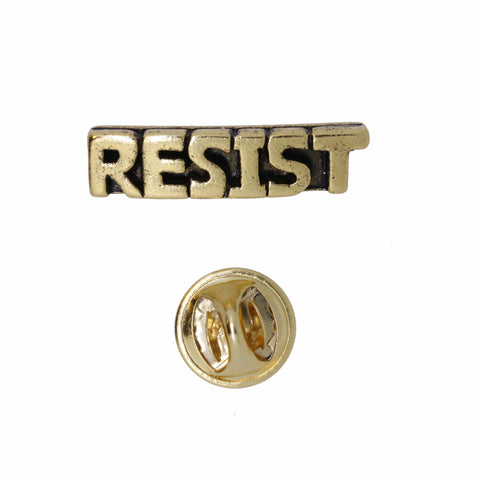 Resist Gold Lapel Pin