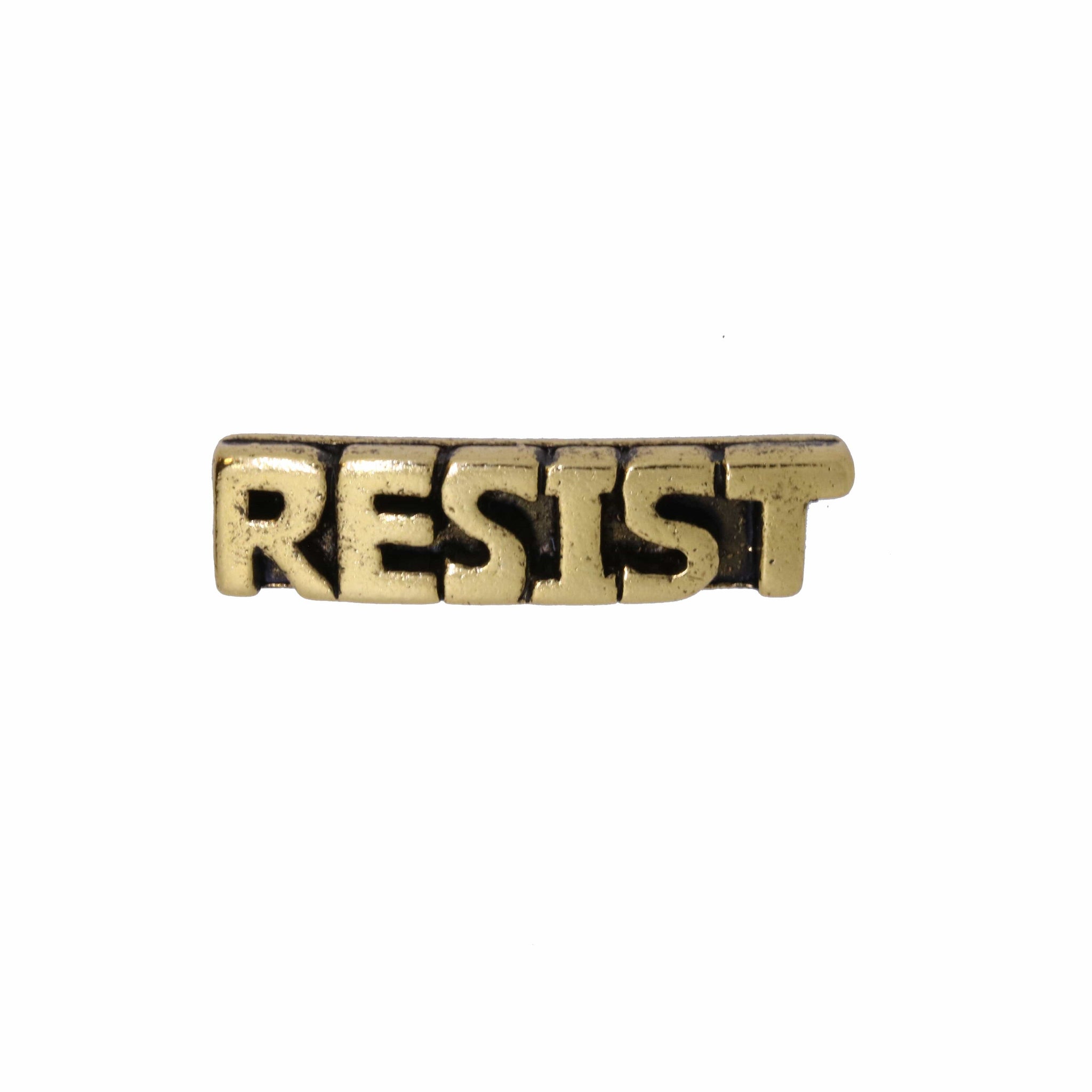 Resist Gold Lapel Pin