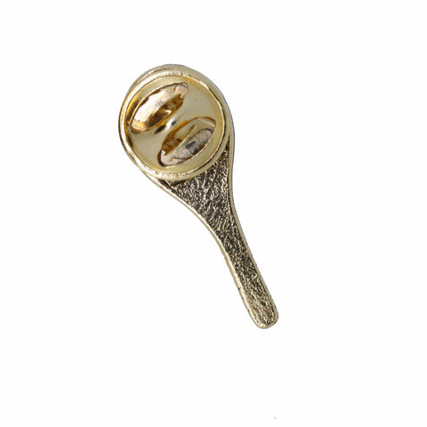 Tennis Racquet Gold Lapel Pin