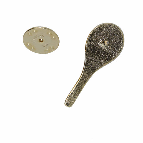 Tennis Racquet Gold Lapel Pin