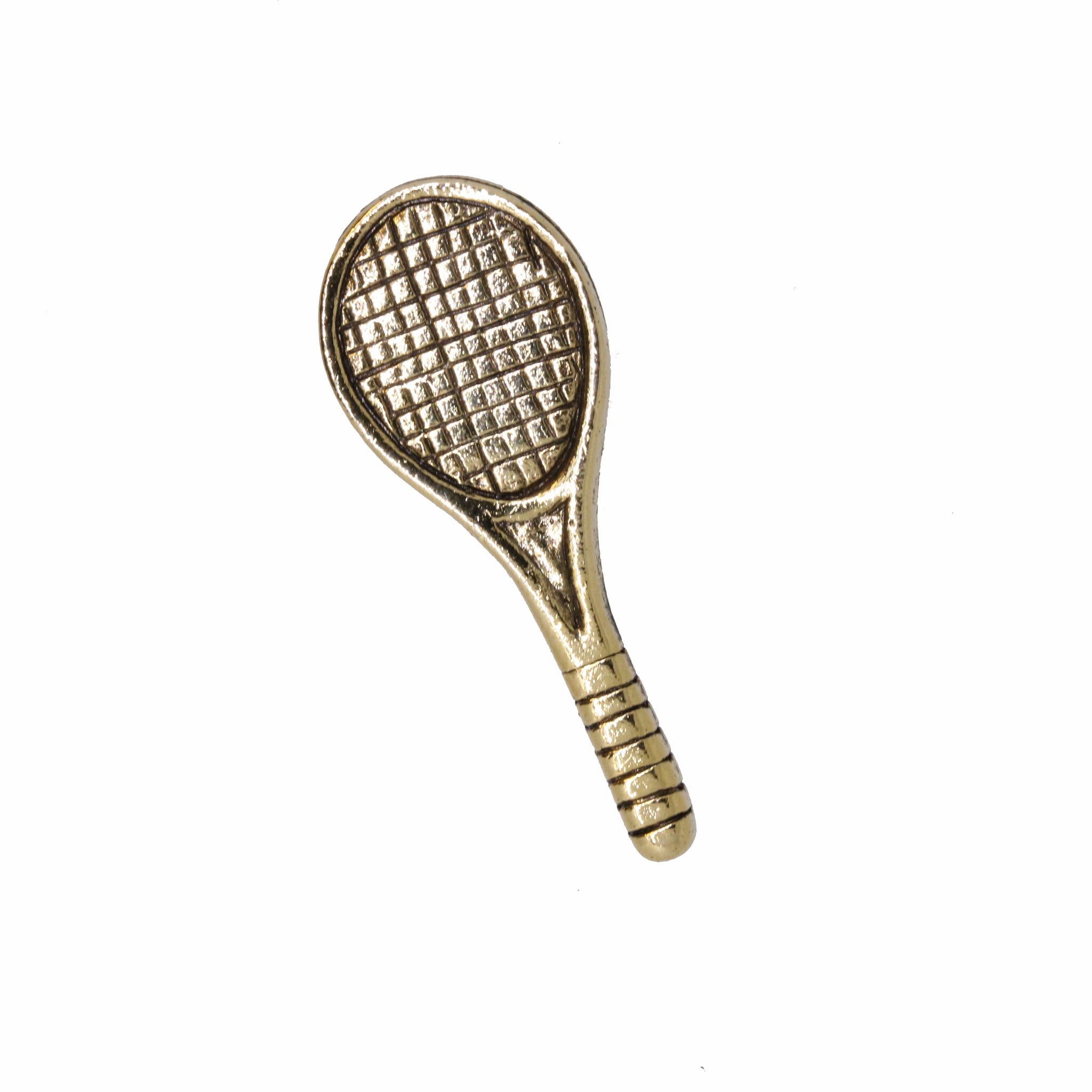 Tennis Racquet Gold Lapel Pin