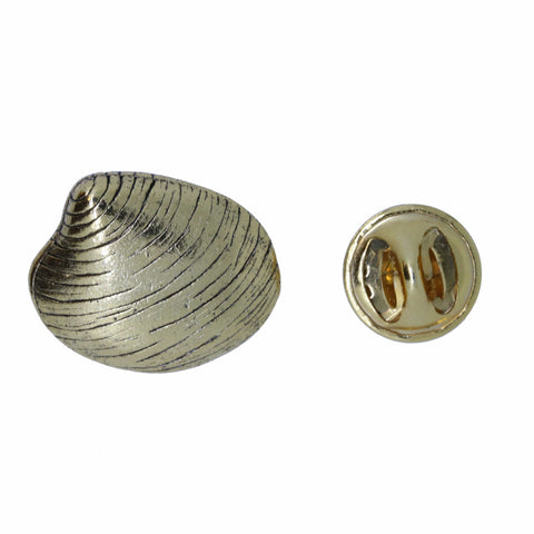 Quahog Gold Lapel Pin