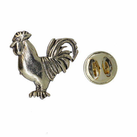 Rooster Gold Lapel Pin