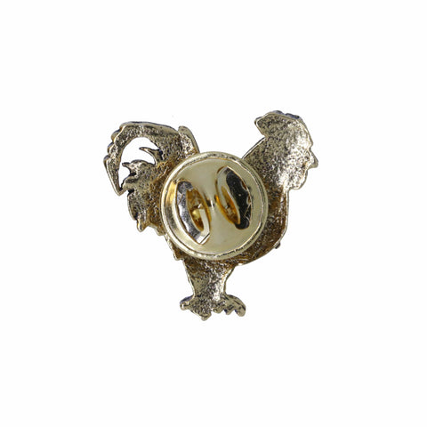 Rooster Gold Lapel Pin