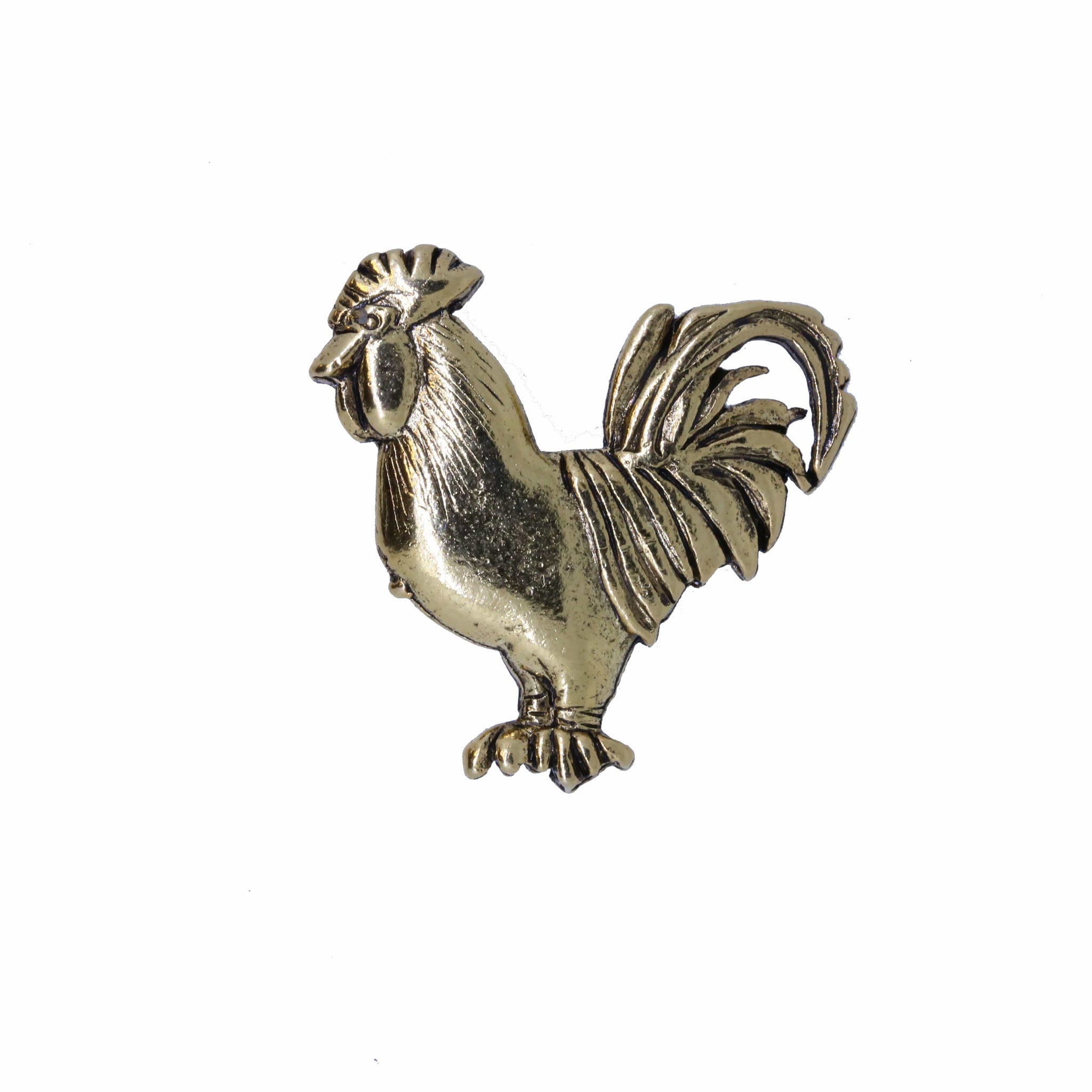 Rooster Gold Lapel Pin