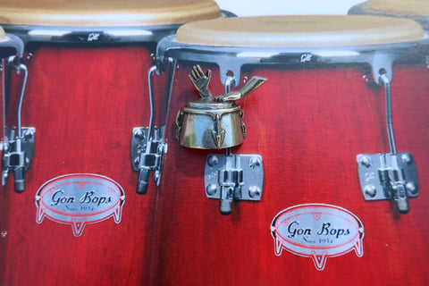 Conga Drum with Hands Lapel Pin