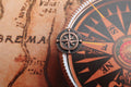 Compass Rose Copper Lapel Pin