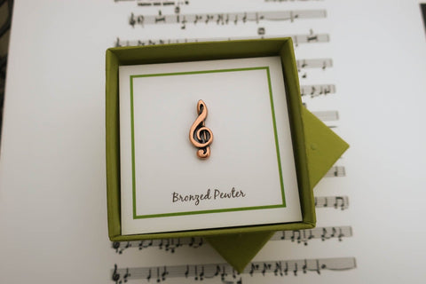 G-Clef Copper Lapel Pin