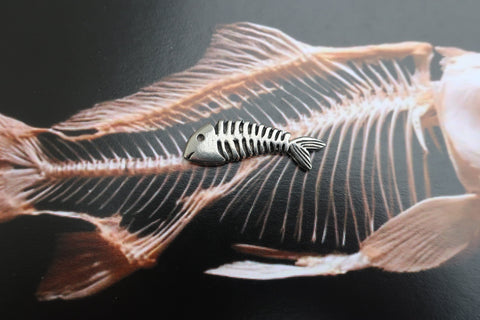 Fish Skeleton Lapel Pin