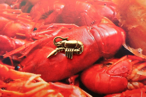 Crawfish Gold Lapel Pin