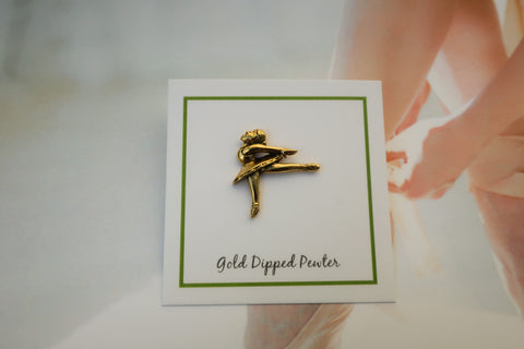 Dancer Gold Lapel Pin