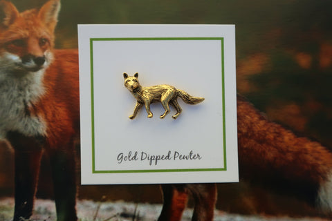 Fox Gold Lapel Pin