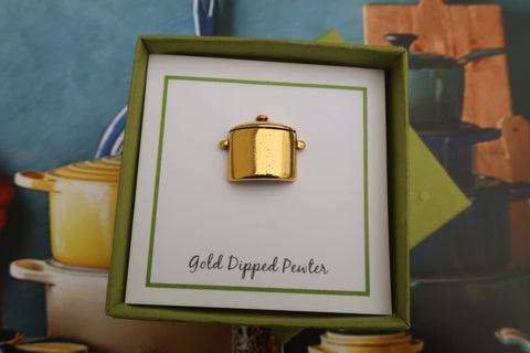 Stew Pot Gold Lapel Pin