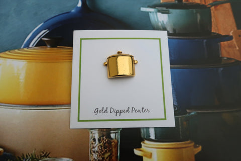 Stew Pot Gold Lapel Pin