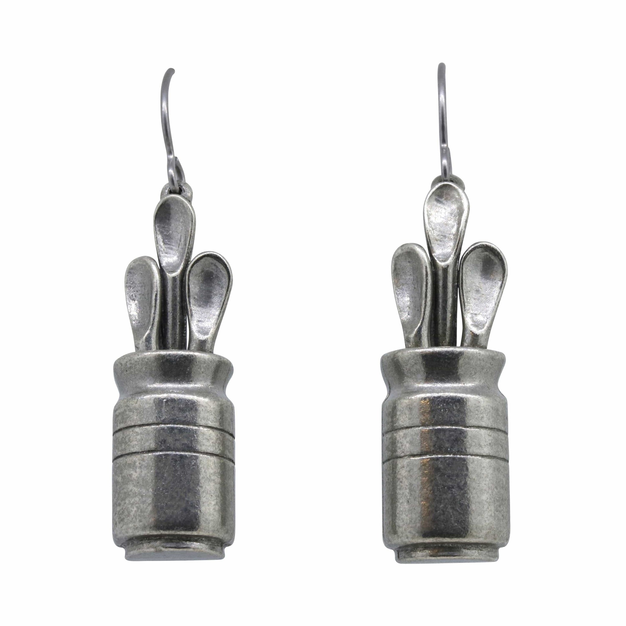 Spoons in Pot Earrings