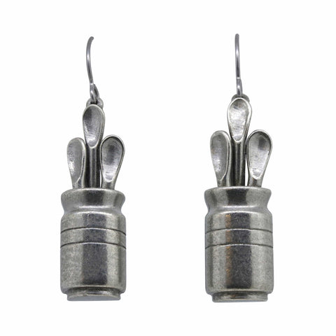 Spoons in Pot Earrings