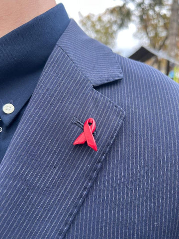 Red Awareness Ribbon Lapel Pins