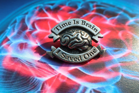 Time is Brain Stroke Awareness Lapel Pin
