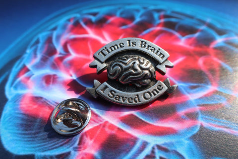 Time is Brain Stroke Awareness Lapel Pin