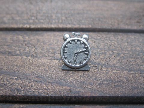 Alarm Clock Lapel Pin