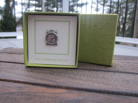 Alarm Clock Lapel Pin